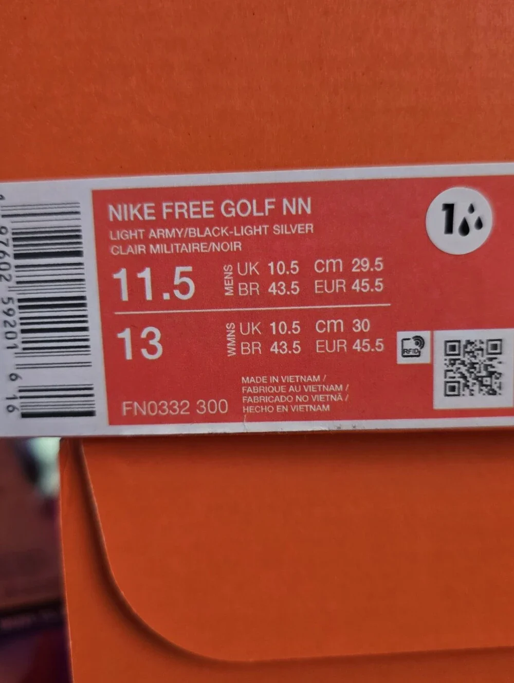 Nike Free Golf NN - Light Army/Black-Light Silver - SKU Fn0332-300